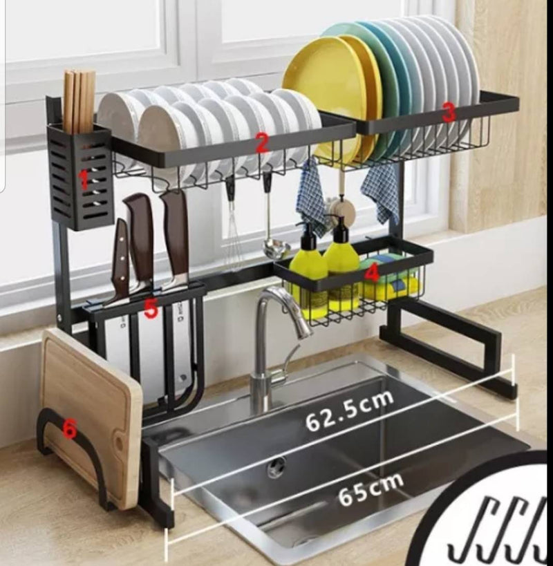 ESCURRIDOR DE PLATOS 4 EN 1 ACERO INOXIDABLE