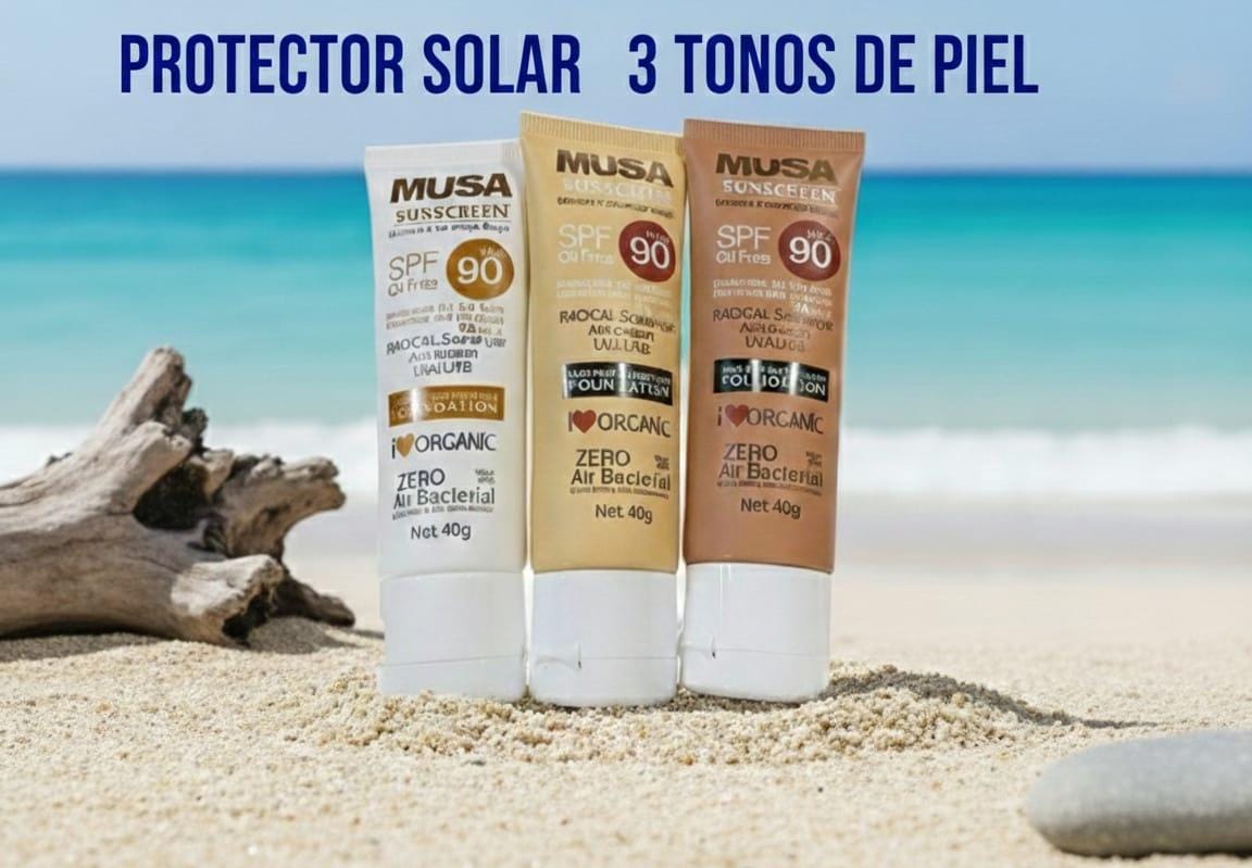 🌞 Musa Glow SPF 90 – Bloqueador con Efecto Base