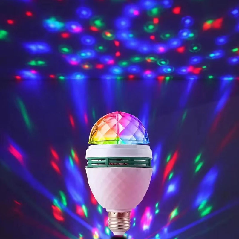 FOCO GIRATORIO DE LUCES RGB PARA FIESTAS
