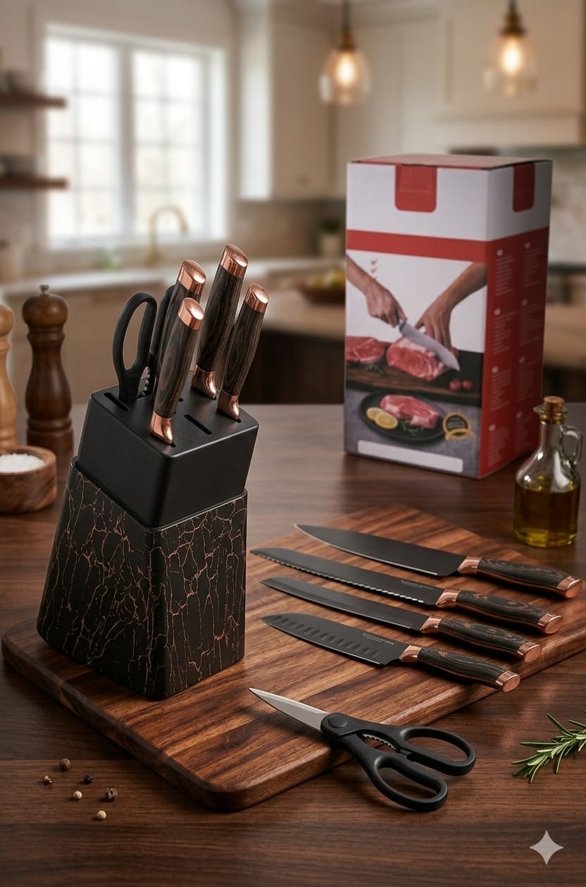 🔪ChefMaster Pro – Set de Cuchillos Premium 7 Piezas✨