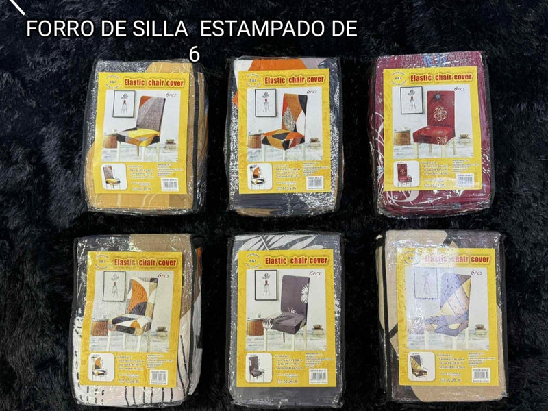 Pack 6 Fundas de Silla de Lycra con Diseño – CoverFit