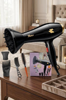 TurboGlow Pro 5000 – Secadora Profesional con Aire Frío/Caliente y Accesorios