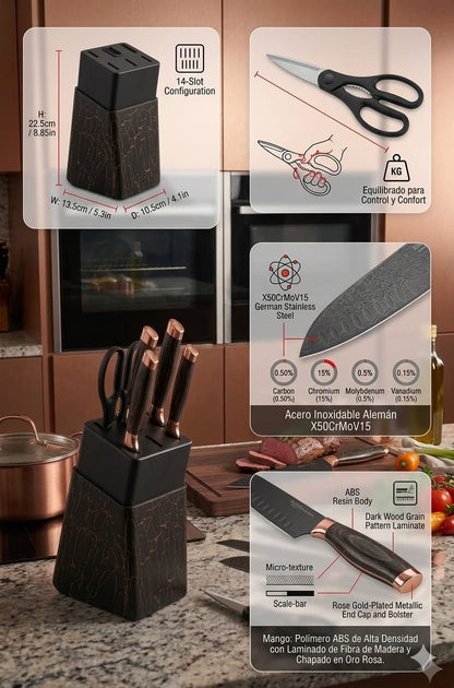 🔪ChefMaster Pro – Set de Cuchillos Premium 7 Piezas✨