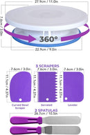 Kit de Decoración para Pasteles con Plato Giratorio - 60 PIEZAS