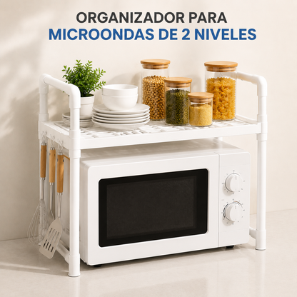 ORGANIZADOR PARA MICROONDAS DE 2 NIVELES
