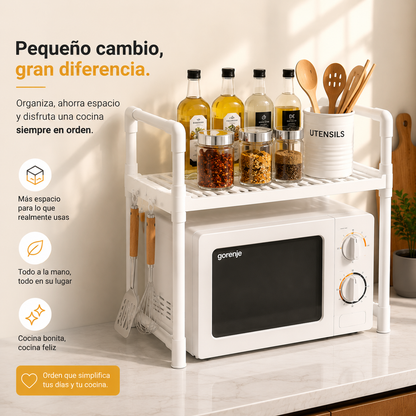 ORGANIZADOR PARA MICROONDAS DE 2 NIVELES