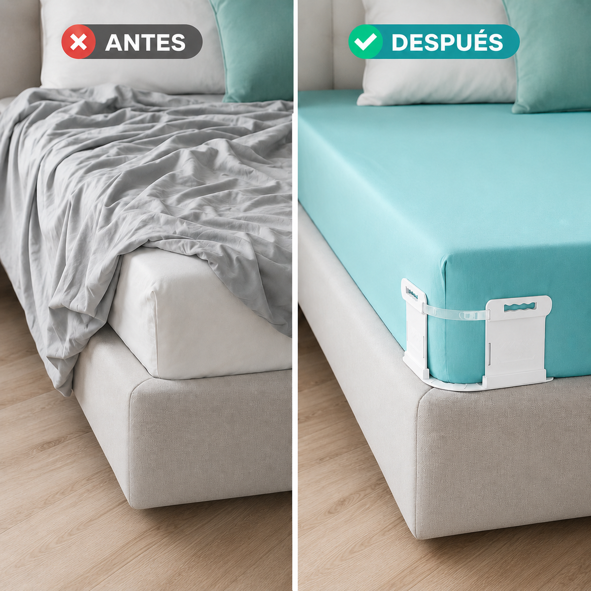 SET DE 4 SUJETADORES DE SÁBANAS