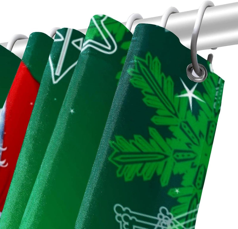 Juegos de Baño Cortina Ducha Navideñas 4 en 1