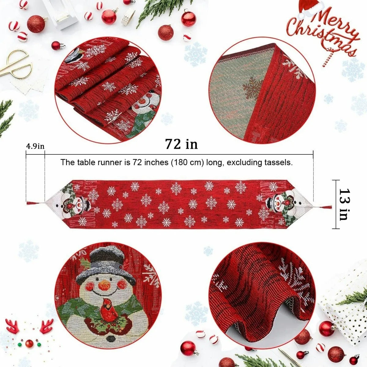 Camino de mesa Navideño 2x 69 - Merry Christmas