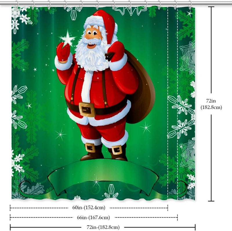 Juegos de Baño Cortina Ducha Navideñas 4 en 1