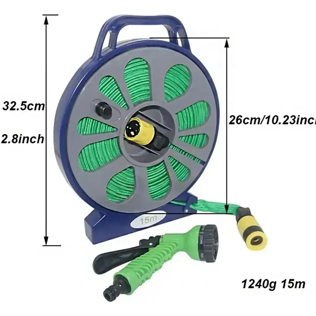 🌿 Manguera Mágica Expandible 15 M – Súper Flexible con Pistola Rociadora 🚿