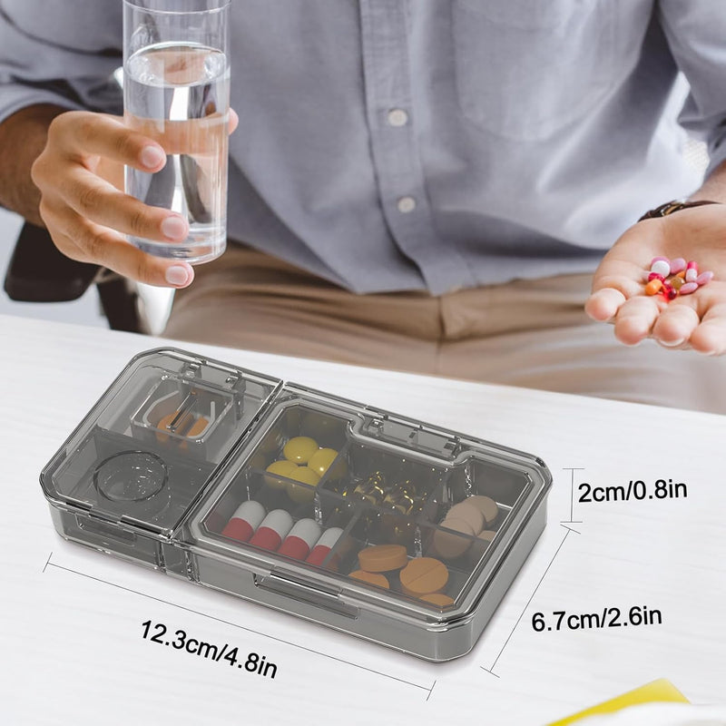 Pastillero Diario 3 en 1 con Cortador y Pulverizador – MediSmart