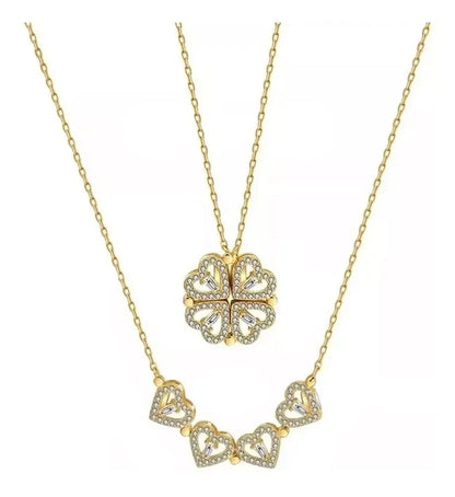 COLLAR TRÉBOL DE CORAZONES