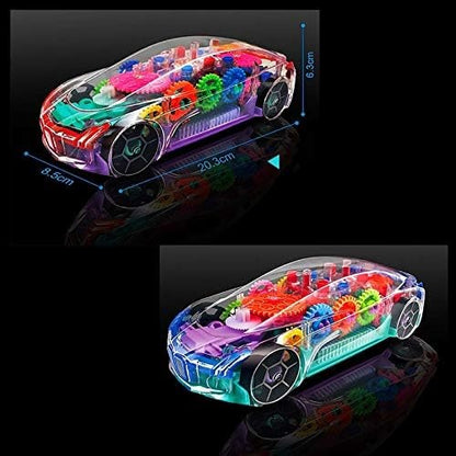 Auto de Carreras Transparente con Luces LED