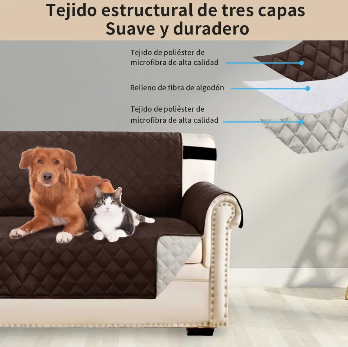 Cobertor de Sofá 3-2-1 para Protección y Estilo -  CoverLux