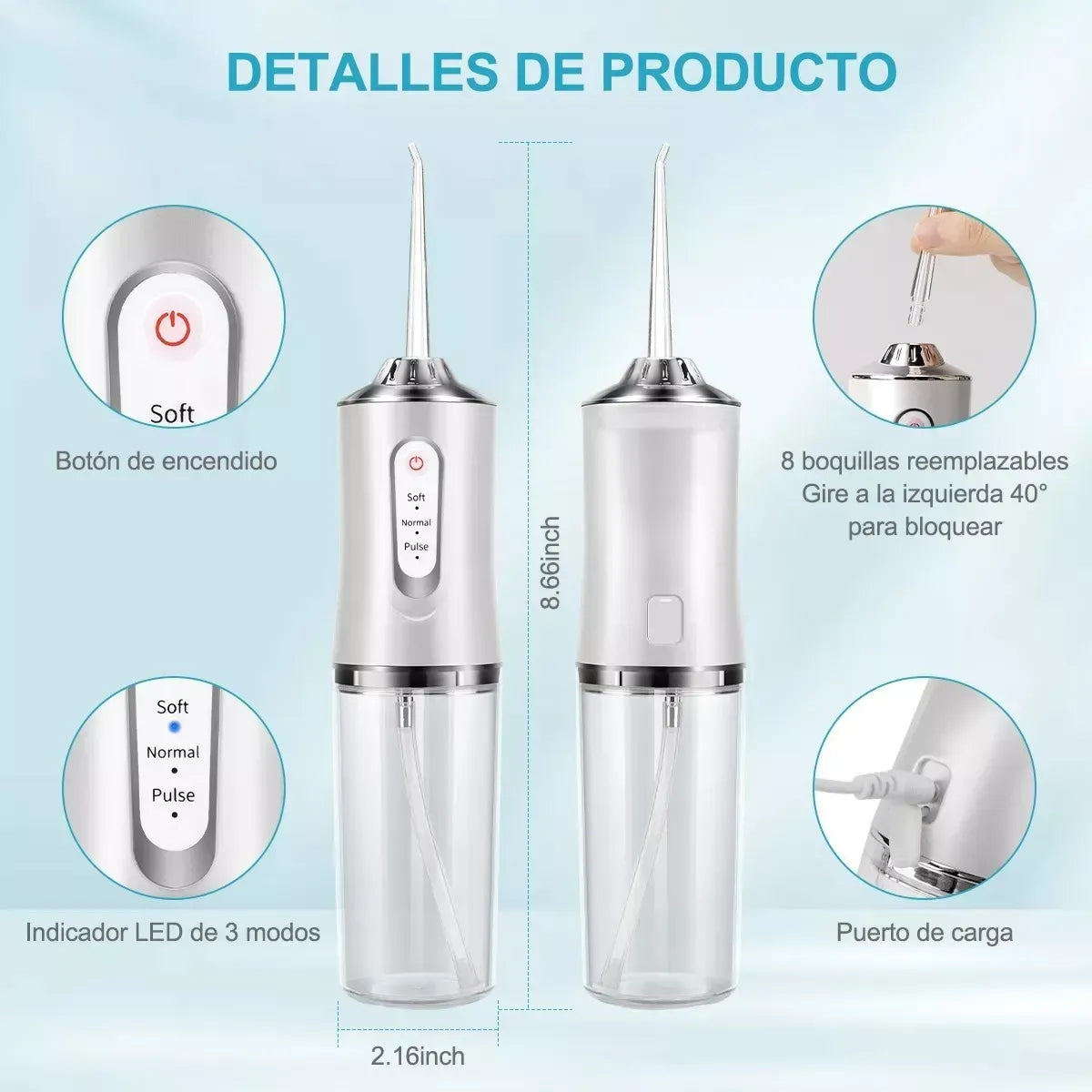 Enguagador Bucal Eléctrico Portátil
