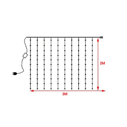 Cortina de Luces LED Multicolor con Control (3×3 m / 3×2 m)