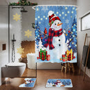 Juegos de Baño Cortina Ducha Navideñas 4 en 1