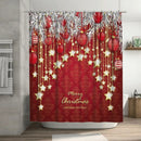 Juegos de Baño Cortina Ducha Navideñas 4 en 1