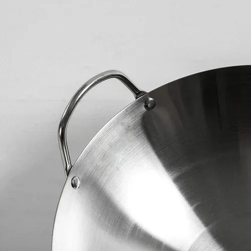 🍲Wok Maestro 34  – Sartén Wok de Acero Inoxidable🔥