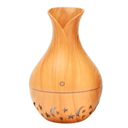 Humidificador Aromaterapia - Forma cantaro estilo madera
