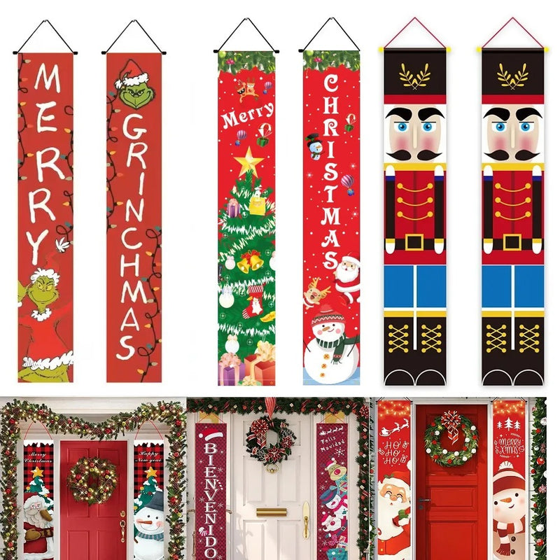 Banner Navideños Colgantes Pancartas Decoración - Set 2