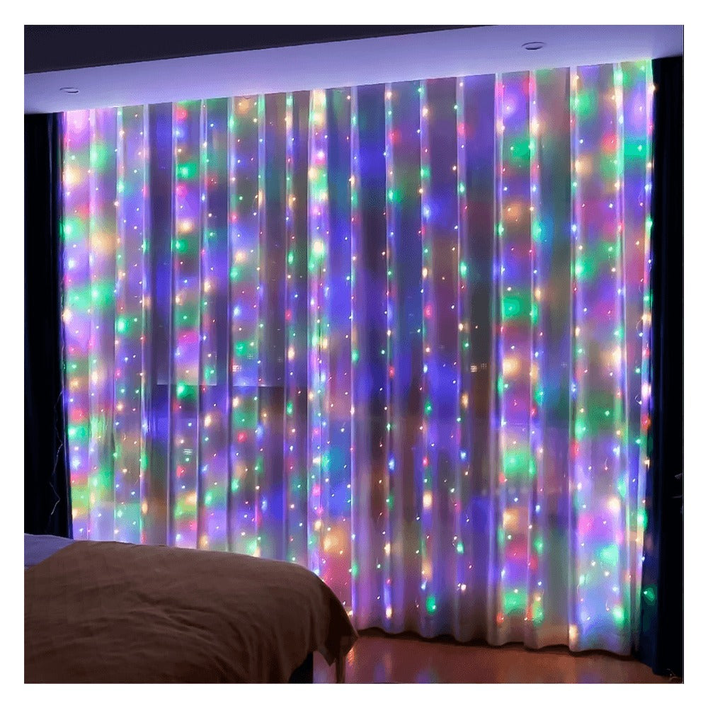 Cortina de Luces LED Multicolor con Control (3×3 m / 3×2 m)