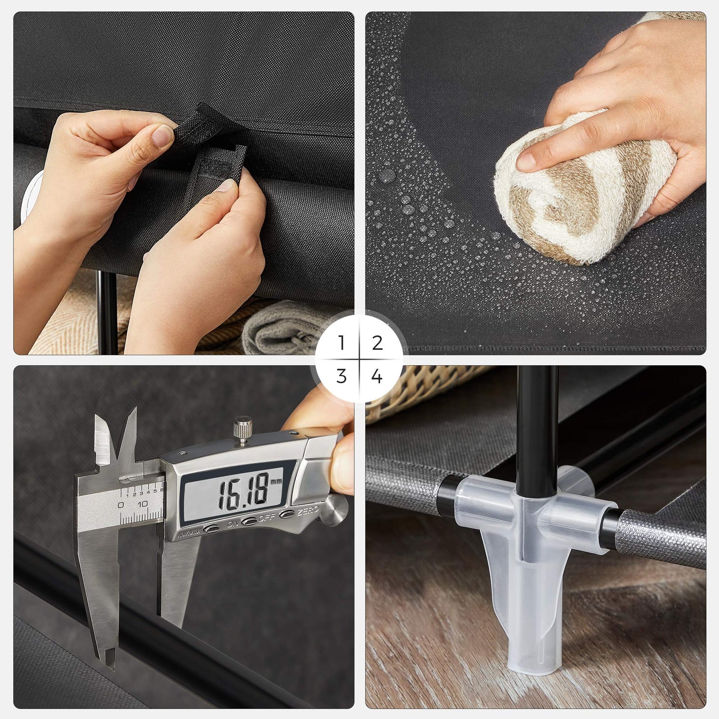 👕 FlexiCloset Max – Ropero Armable de Tela 4 Cuerpos