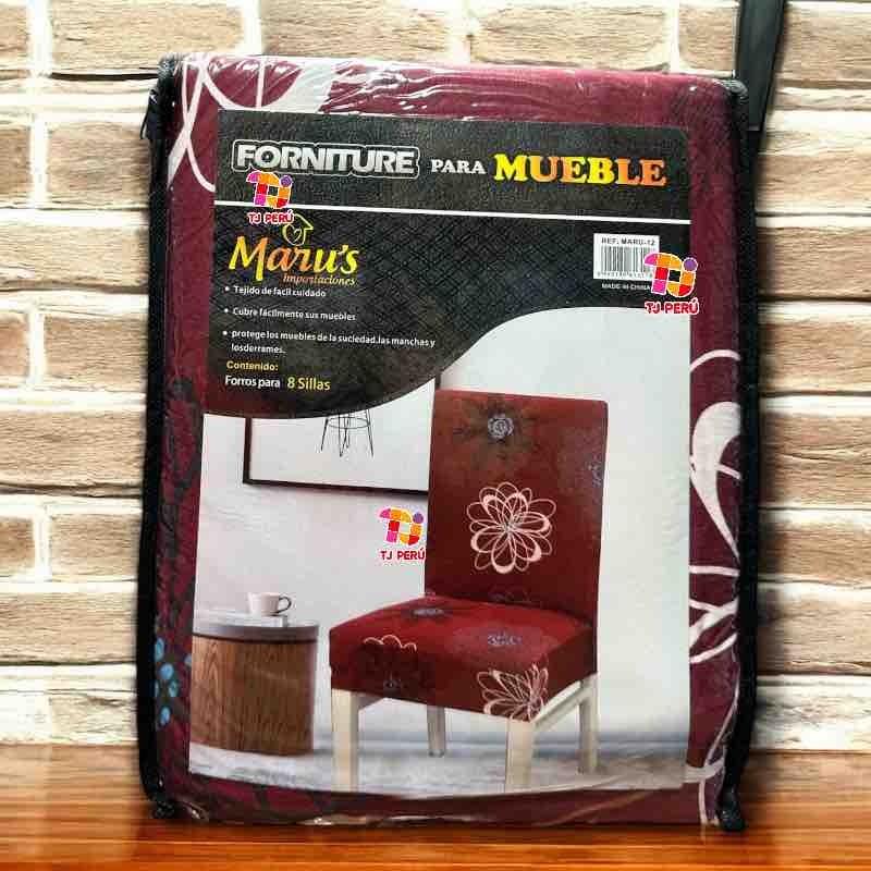 Pack 6 Fundas de Silla de Lycra con Diseño – CoverFit