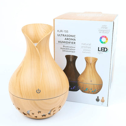 Humidificador Aromaterapia - Forma cantaro estilo madera