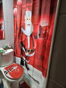 Juegos de Baño Cortina Ducha Navideñas 4 en 1