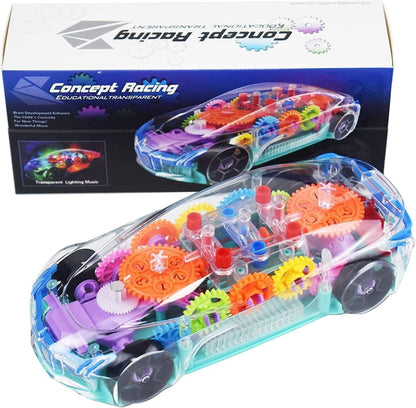 Auto de Carreras Transparente con Luces LED