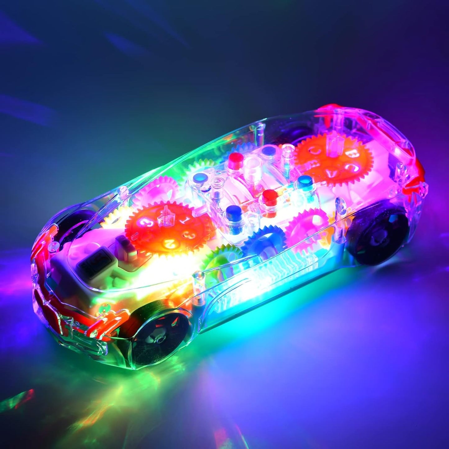 Auto de Carreras Transparente con Luces LED