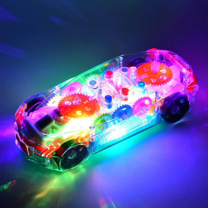 Auto de Carreras Transparente con Luces LED