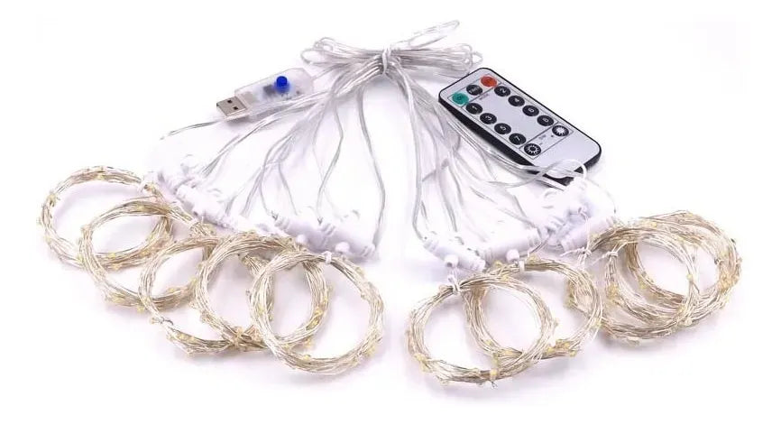 Cortina de Luces LED Multicolor con Control (3×3 m / 3×2 m)