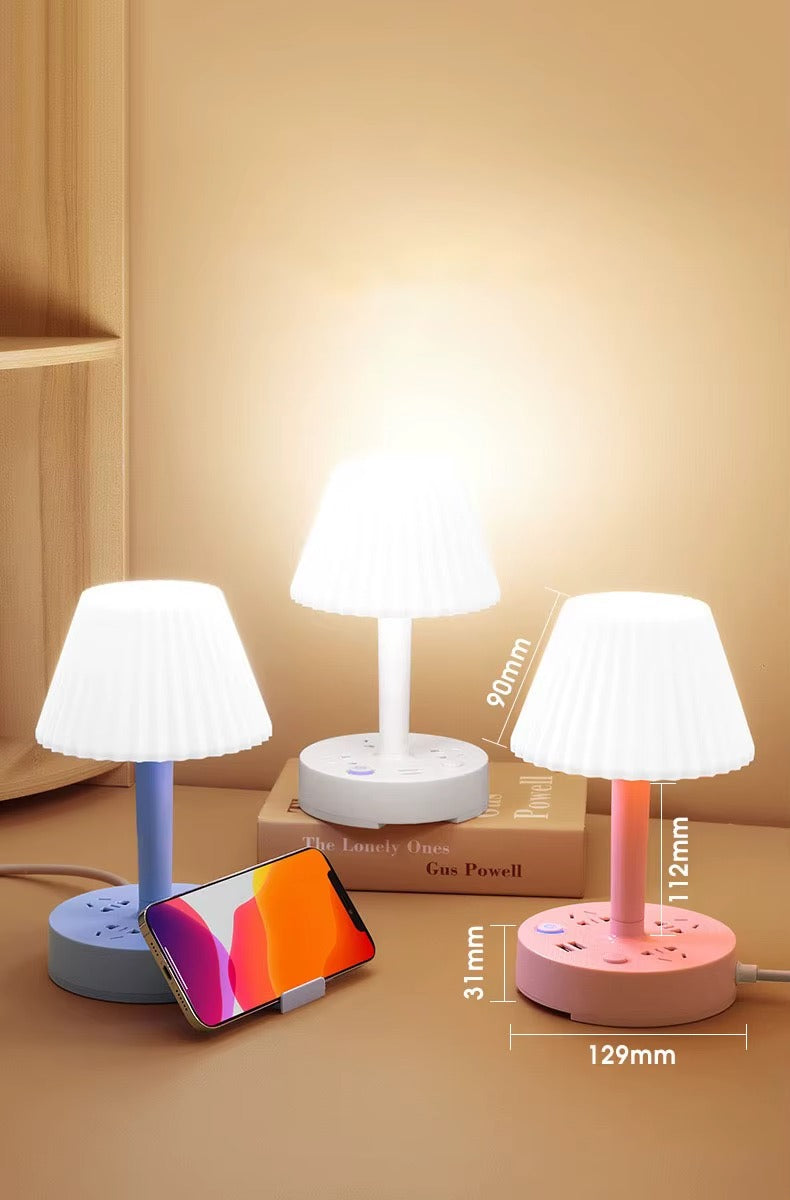 💡PowerLamp 3 en 1 – Lámpara LED con Enchufes Integrados✨