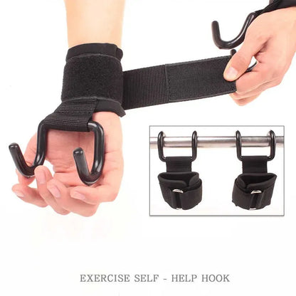 💪 PowerGrip Hooks – Straps con Gancho para Levantamiento🏋️‍♂️
