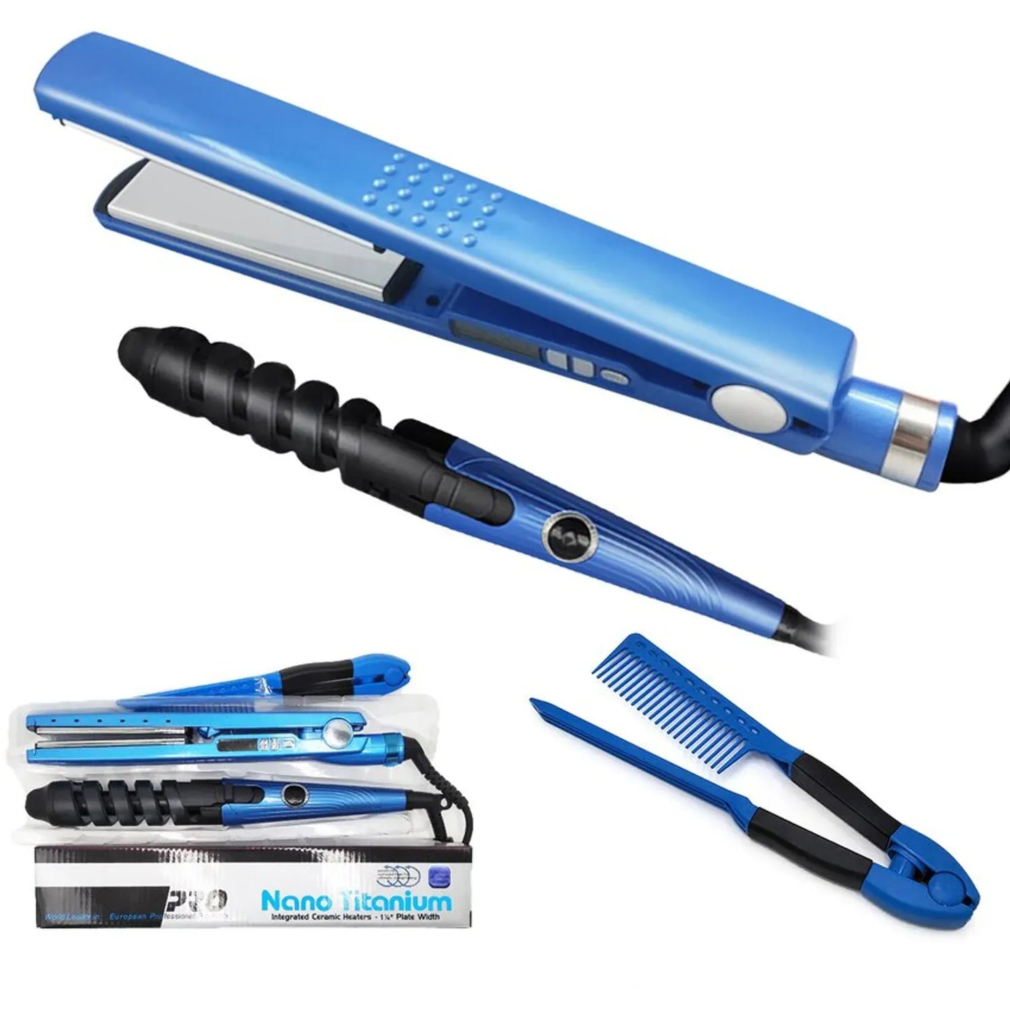 ✨ StylePro 3 en 1 – Kit Profesional para Alisar, Rizar y Ondular Cabello 💇‍♀️🔥