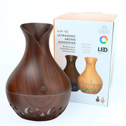 Humidificador Aromaterapia - Forma cantaro estilo madera
