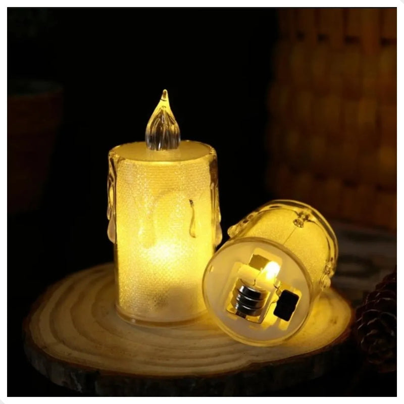 SET 12 LAMPARAS DE VELAS NAVIDEÑAS- ESTILO PREMIUN