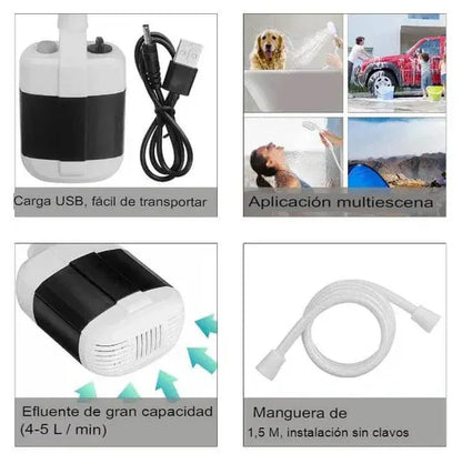 Ducha Portátil Eléctrica Recargable USB