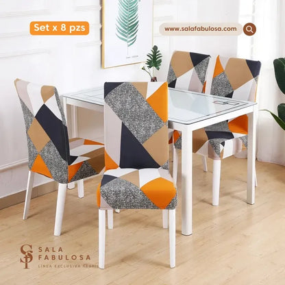 Pack 6 Fundas de Silla de Lycra con Diseño – CoverFit