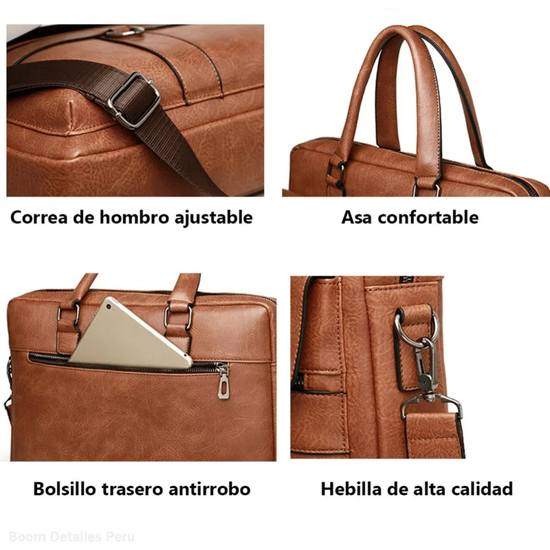 Maletín Ejecutivo de Cuero para Hombre – Weixier Pro