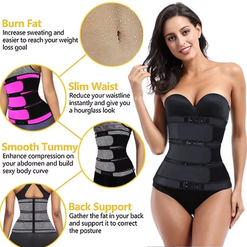 Faja Moldeadora de Cintura en Neopreno con - Doble Velcro y Alta Compresión