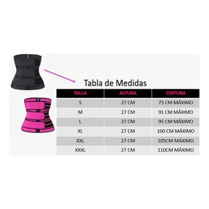 Faja Moldeadora de Cintura en Neopreno con - Doble Velcro y Alta Compresión