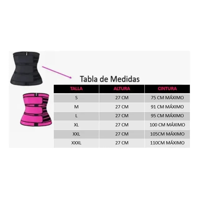 Faja Moldeadora de Cintura en Neopreno con - Doble Velcro y Alta Compresión