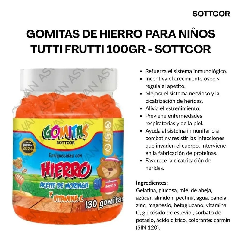 Gomitas de Hierro para niños- Premiun
