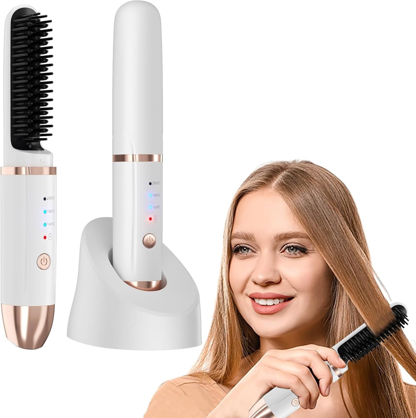 Mini cepillo alisador para todo tipo de cabello