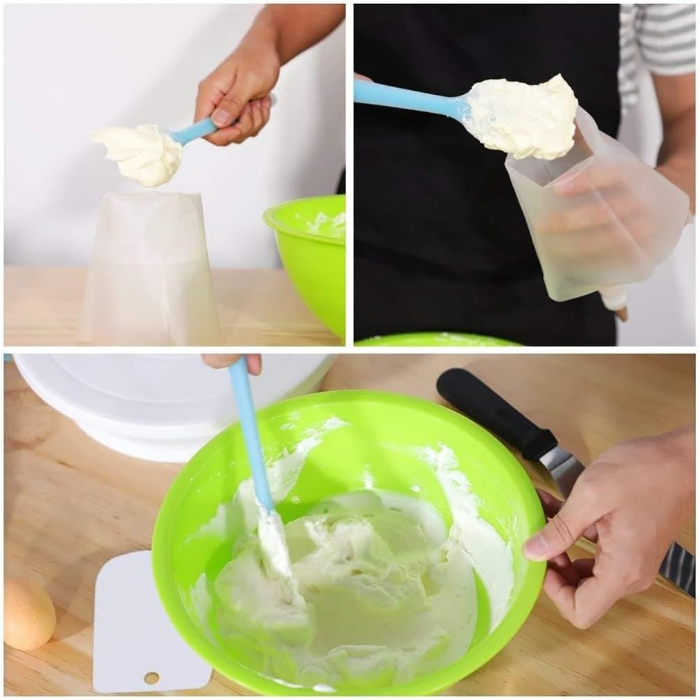 Kit de Decoración para Pasteles con Plato Giratorio - 60 PIEZAS