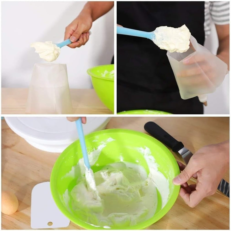 Kit de Decoración para Pasteles con Plato Giratorio - 60 PIEZAS